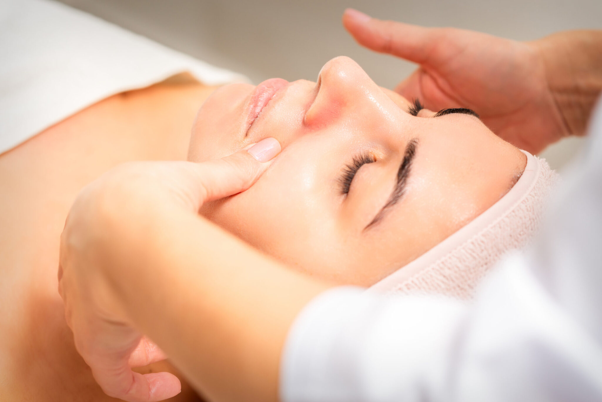Clean, professional medical spa treatment room with neutral tones at Abel Aesthetics in Wilmington
